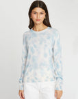 WATERCOLOUR FLORAL CREW NECK CASHMERE SWEATER