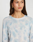 WATERCOLOUR FLORAL CREW NECK CASHMERE SWEATER