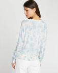 WATERCOLOUR FLORAL CREW NECK CASHMERE SWEATER