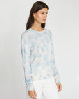 WATERCOLOUR FLORAL CREW NECK CASHMERE SWEATER