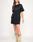 FRINGE T-SHIRT DRESS