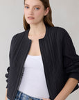 REITA QUILTED FLORAL SOFT NYLON JACKET