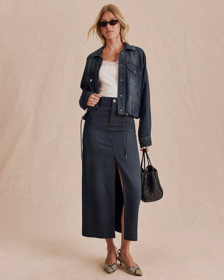 RYDER SUEDED TENCEL SKIRT