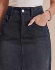 RYDER SUEDED TENCEL SKIRT