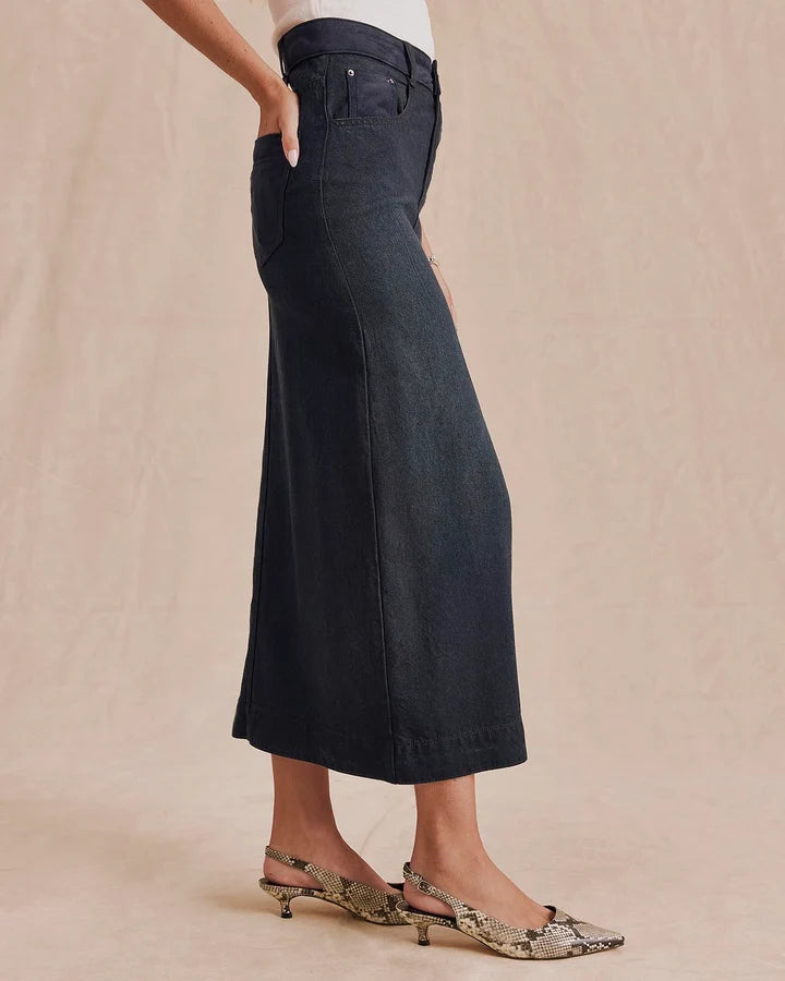 RYDER SUEDED TENCEL SKIRT