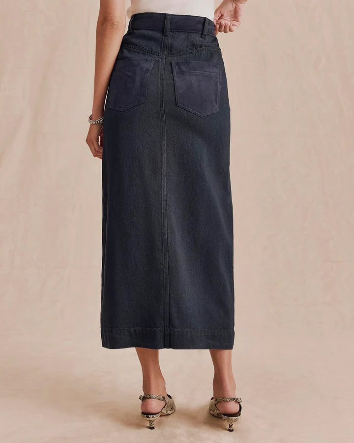 RYDER SUEDED TENCEL SKIRT
