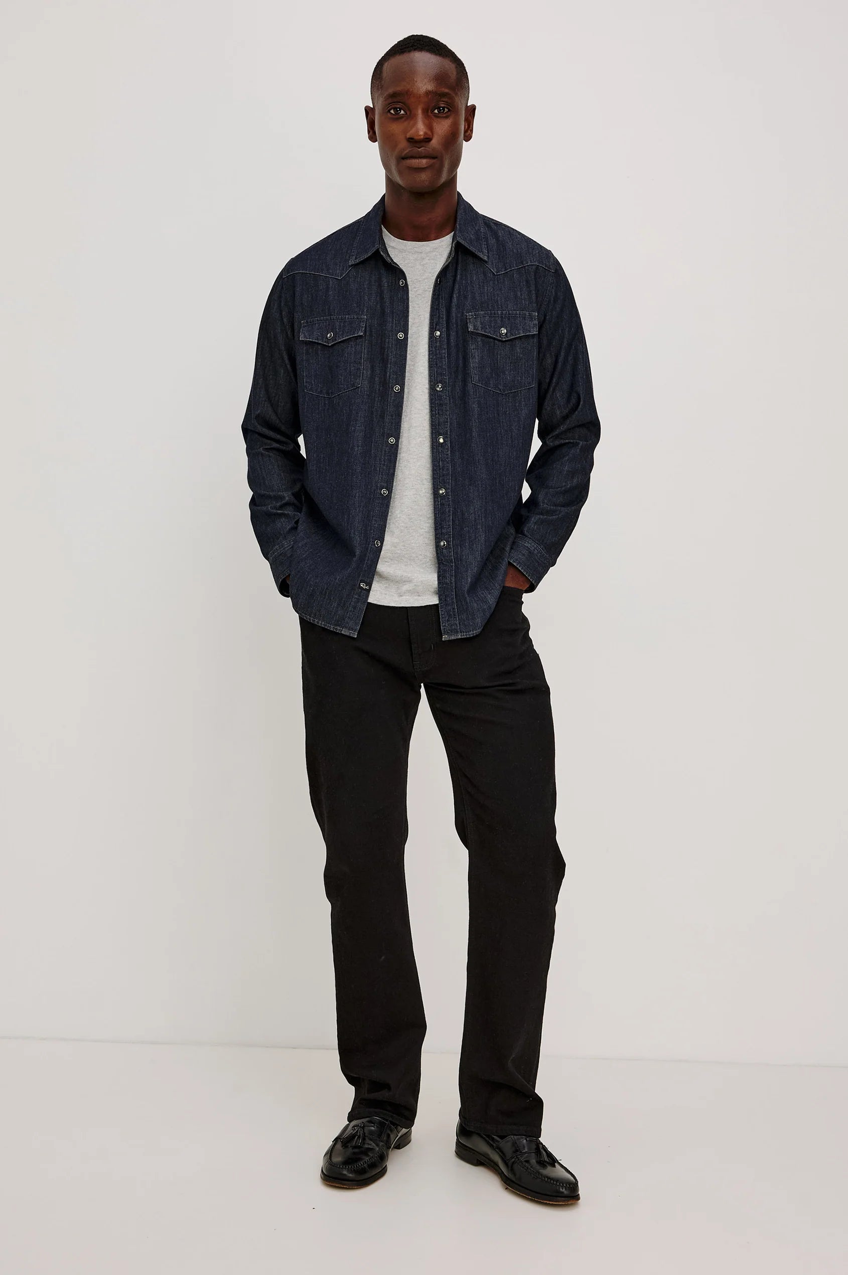 ROY TWILIGHT WASH DENIM SHIRT