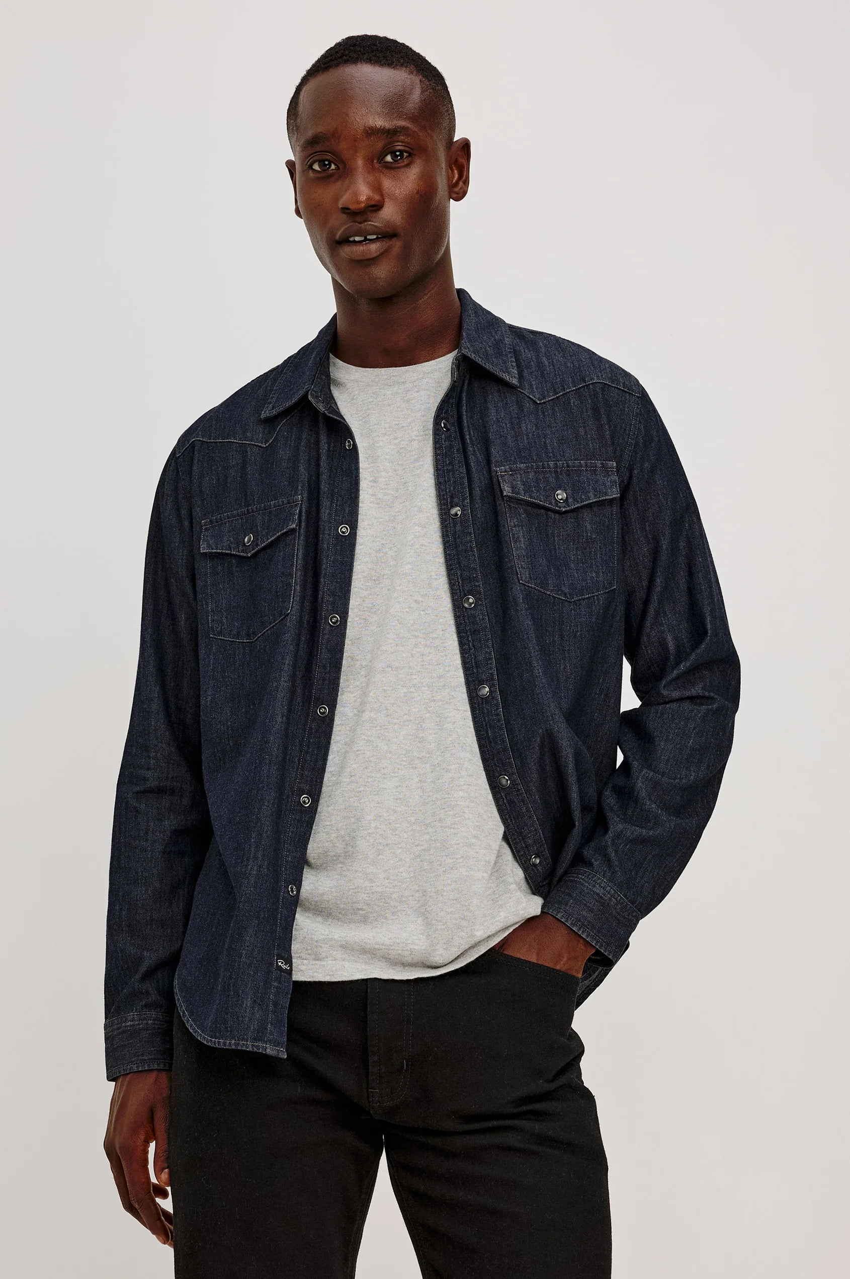 ROY TWILIGHT WASH DENIM SHIRT