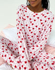 CANDY HEART MARNA FUZZY THERMAL PJ SET