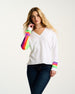 BRITE SIDE STRIPED SLEEVE SWEATER