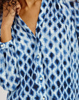 SAINT SHIBORI CRINKLE CHIFFON BLOUSE