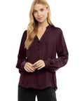 POPOVER V-NECK BLOUSE