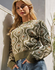 RETRO FLORAL SWEATER