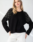 PEARL SHOULDER SWEATER