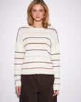 SHERRY STRIPED DROP SHOULDER SWEATER