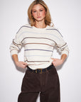 SHERRY STRIPED DROP SHOULDER SWEATER