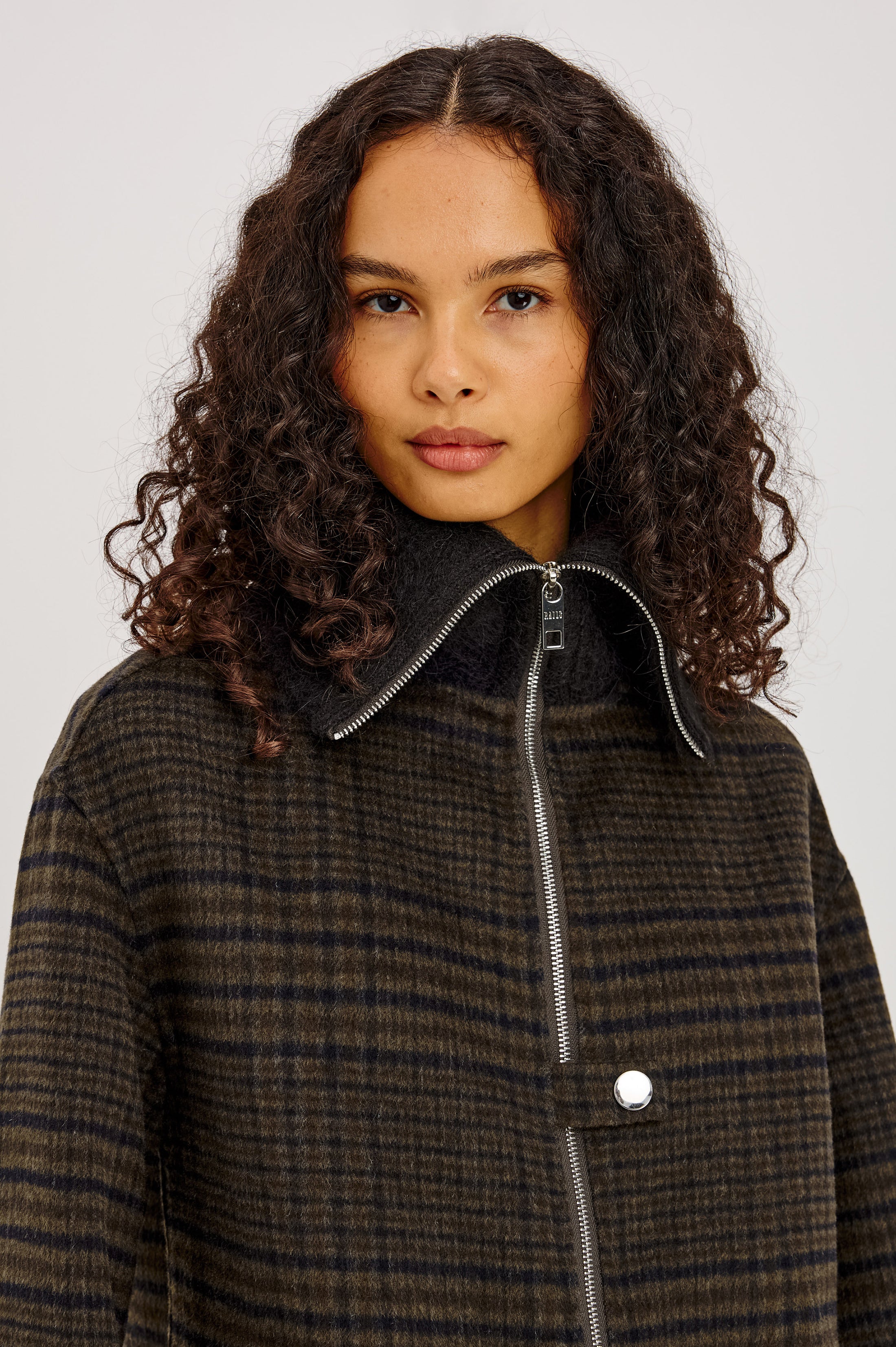 SILVES HIGHLAND PLAID HEAVY WOOL BLEND JACKET