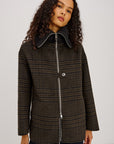 SILVES HIGHLAND PLAID HEAVY WOOL BLEND JACKET