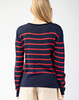 STRIPED CREW NECK SWEATER