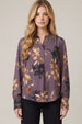 FLORAL SPLIT NECK BLOUSE