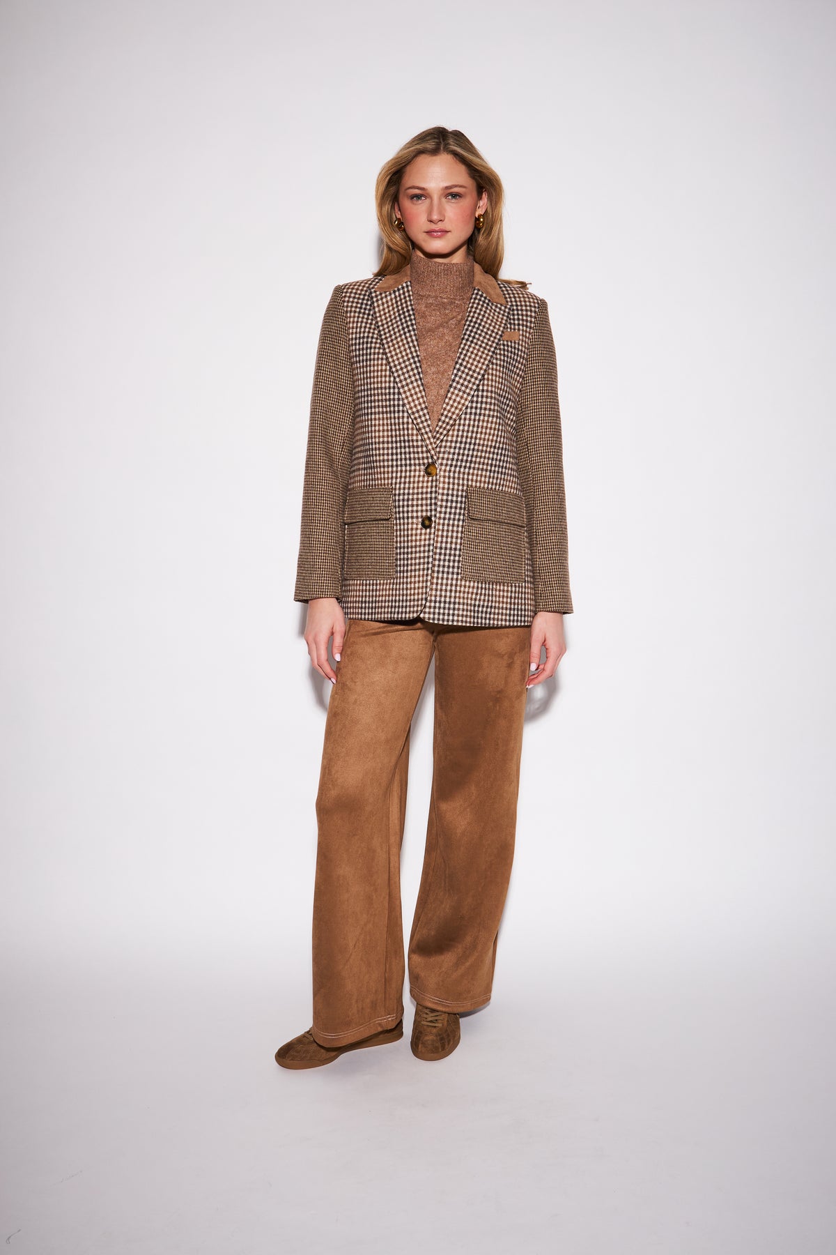 STELLA GINGHAM &amp; HOUNDSTOOTH BLAZER