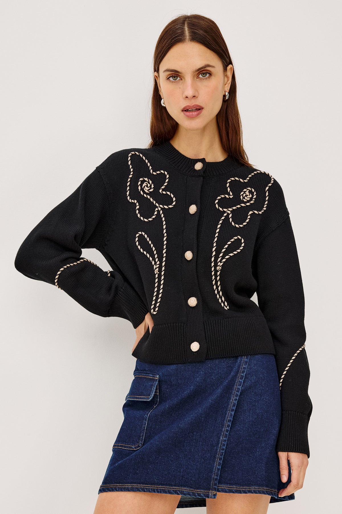 SYBIL WESTERN FLORAL CARDIGAN