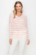 STRIPED LOOSE KNIT DOLMAN SWEATER