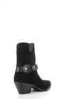 TARTAN STITCHED STRAP SUED ANKLE BOOTIE