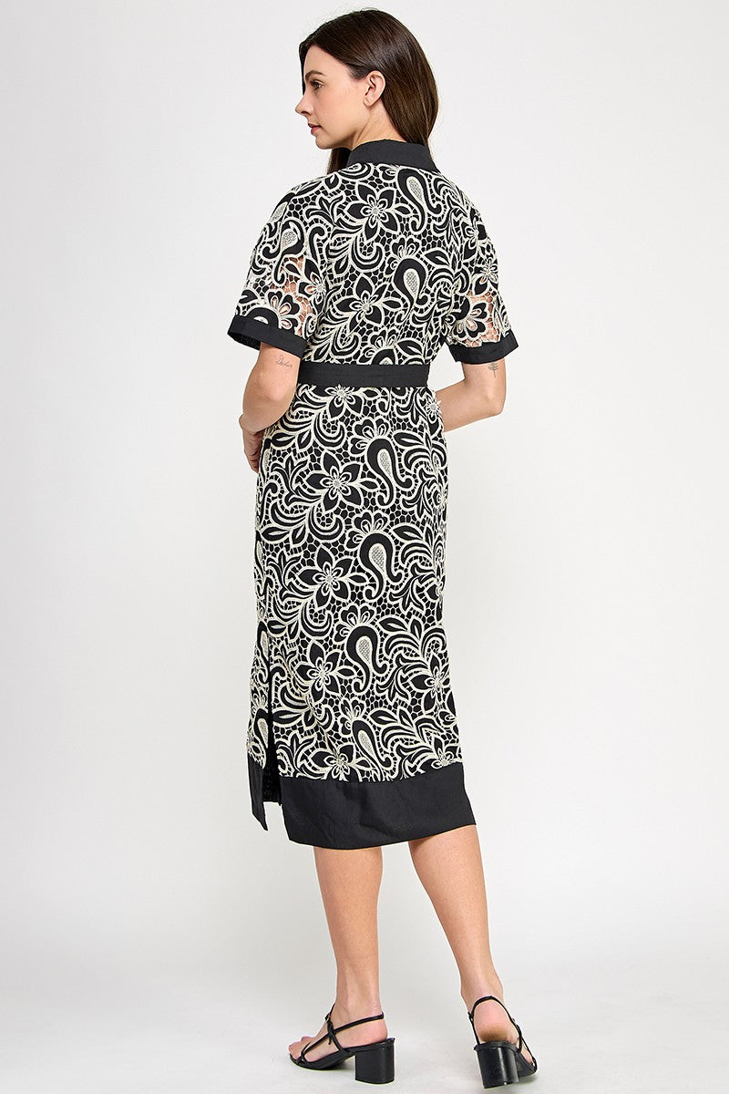 LACE SHIRT DRESS
