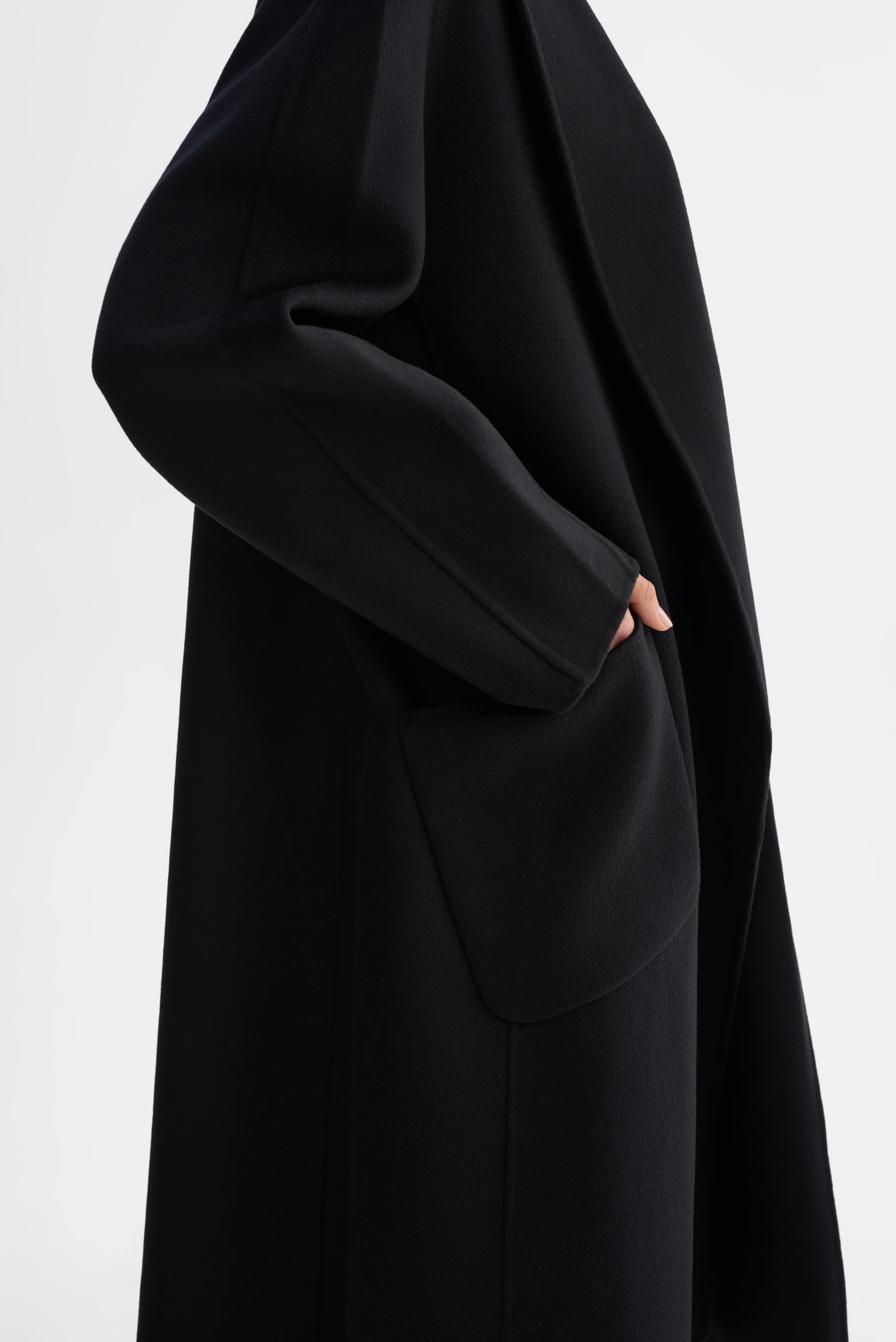 THARA SHAWL COLLAR DOUBLE FACE WOOL COAT