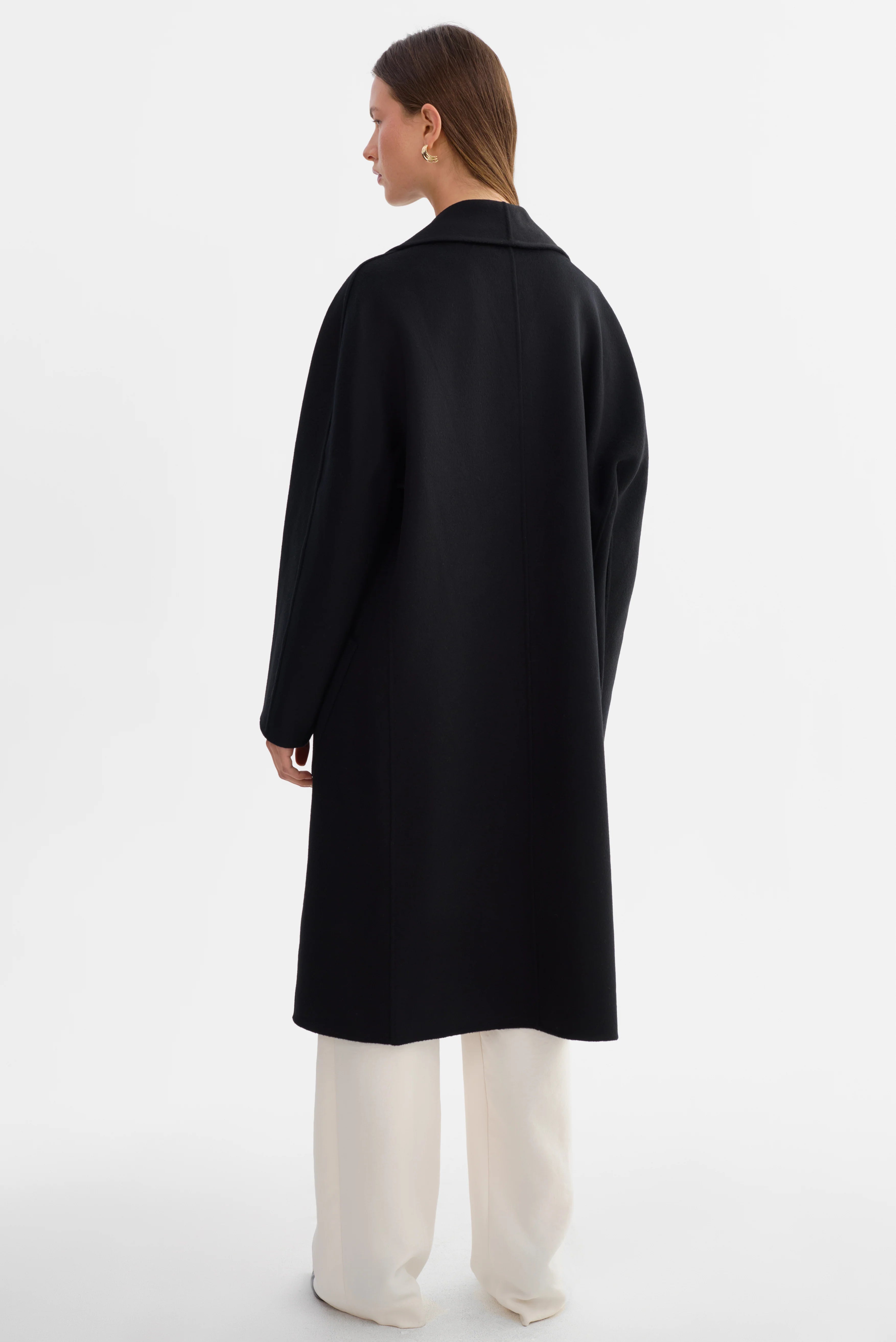 THARA SHAWL COLLAR DOUBLE FACE WOOL COAT