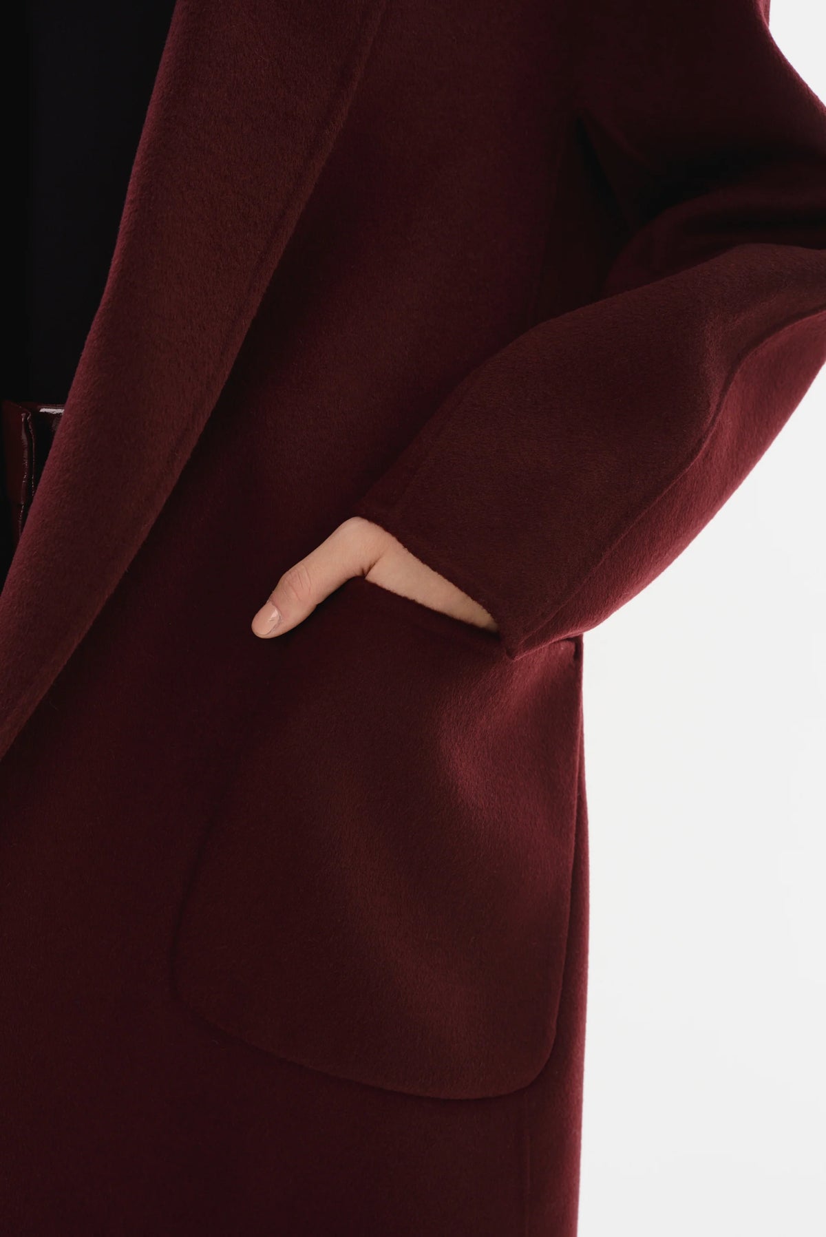 THARA SHAWL COLLAR DOUBLE FACE WOOL COAT