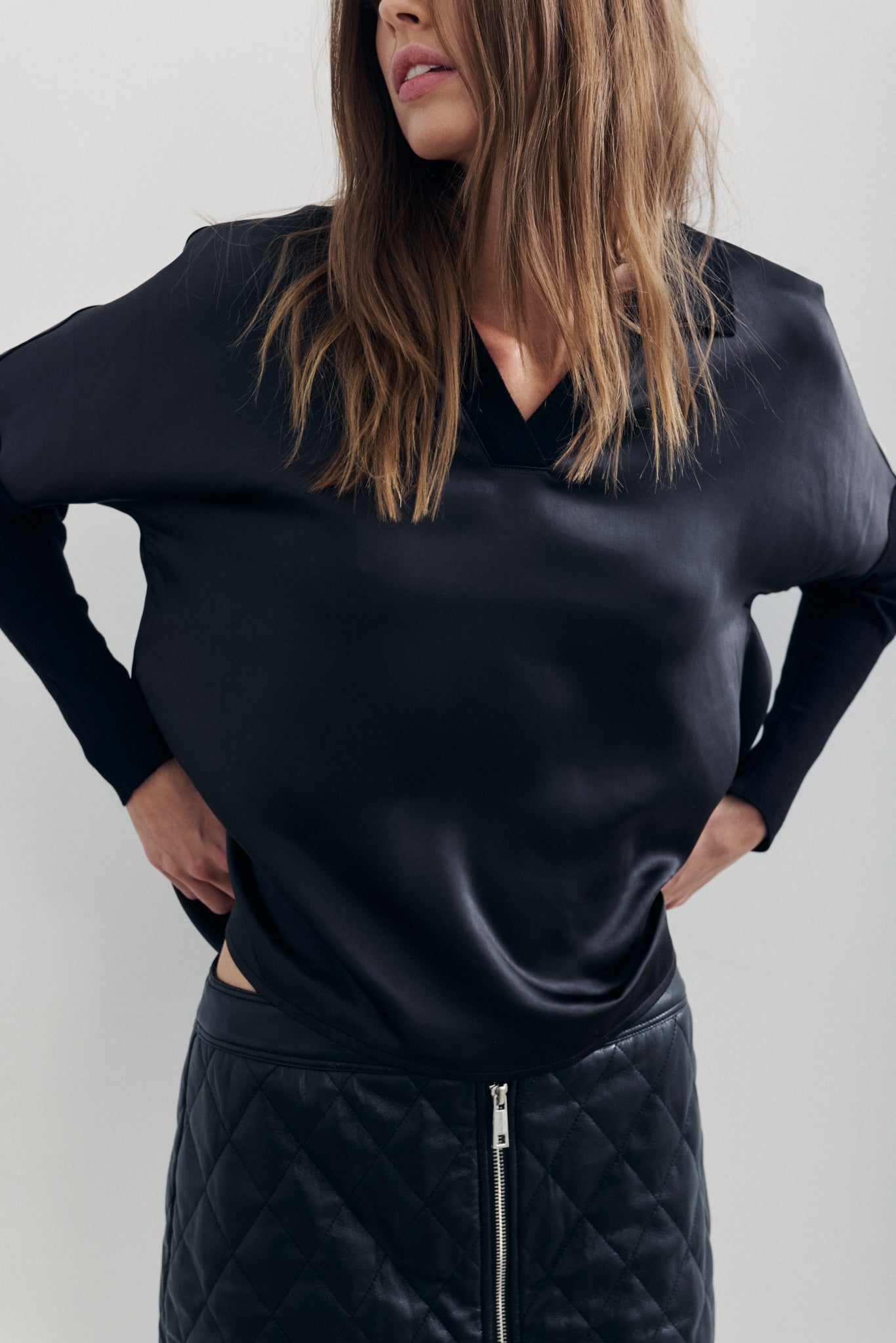 TINA SATIN POLO