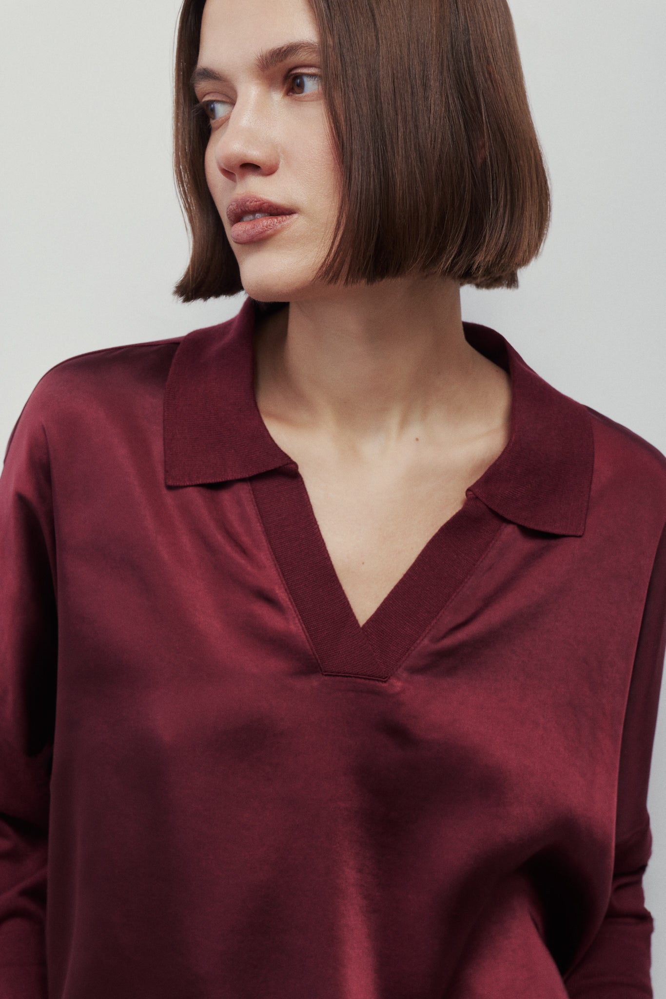 TINA SATIN POLO