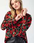 ROSE PRINT BLOUSE