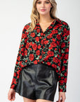 ROSE PRINT BLOUSE