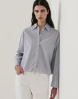 LONG SLEEVE COTTON STRIPE BOXY SHIRT