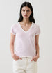 SHORT SLEEVE PIMA CLASSIC REVERSE SPRAY V-NECK TEE