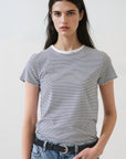 SHORT SLEEVE ICONIC MINI STRIPE CREW TEE
