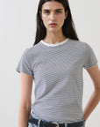 SHORT SLEEVE ICONIC MINI STRIPE CREW TEE