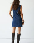COLLARED TENCEL SLEEVELESS DRESS