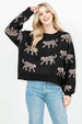 BIG CAT PRINT SWEATER