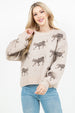 BIG CAT PRINT SWEATER