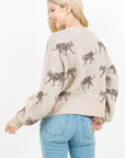BIG CAT PRINT SWEATER