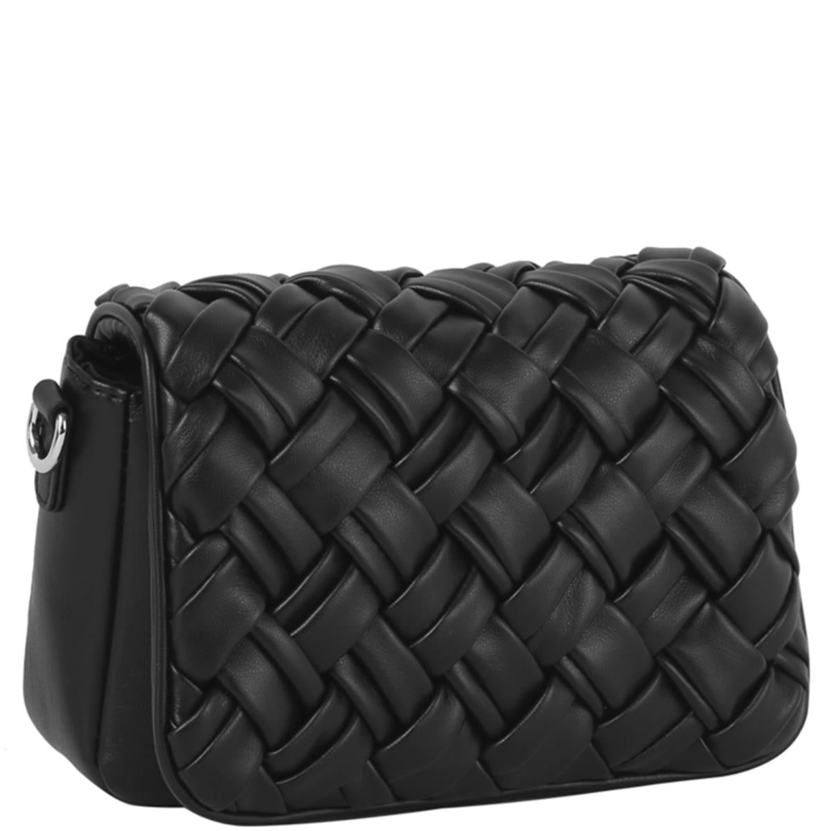 PUFFED BASKETWEAVE SHOULDER BAG