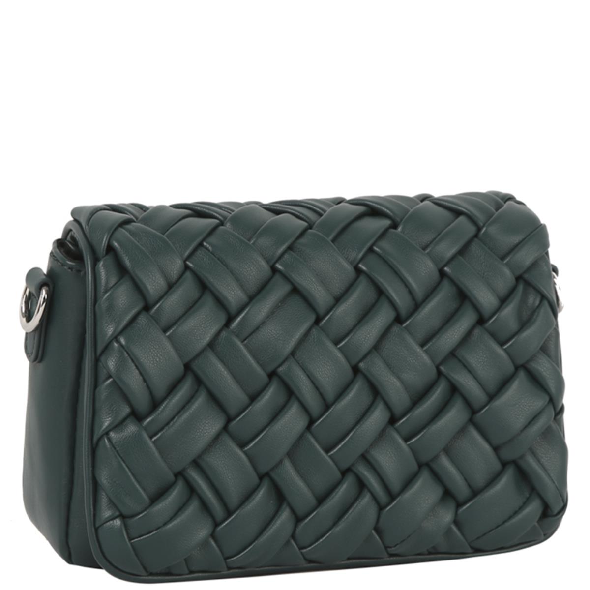 PUFFED BASKETWEAVE SHOULDER BAG