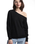 COTTON CASHMERE OFF THE SHOULDER TOP