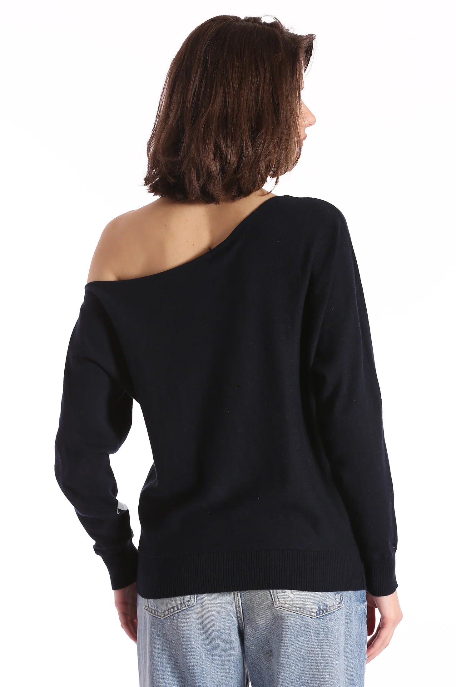 COTTON CASHMERE OFF THE SHOULDER TOP