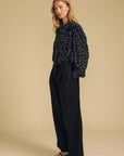 ALMA SILK POLKA DOT TIE NECK BLOUSE