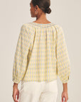CAMPBELL NOVELTY STRIPE PEASANT BLOUSE